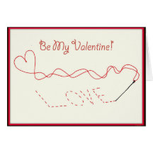 Salutations de Saint-Valentin Carte De Vœux