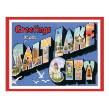 Salutations de Salt Lake City Utah Carte Postale
