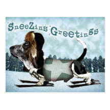 Salutations de Sneezins - carte postale de Noël