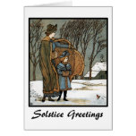 Salutations de solstice cartes de vœux