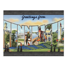 Salutations du Tennessee, cru Carte Postale