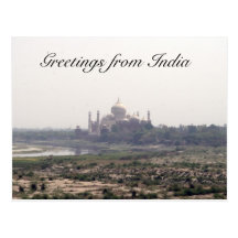 salutations éloignées du Taj Mahal Cartes Postales