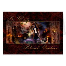 Samhain béni - soyez carte de Witchy