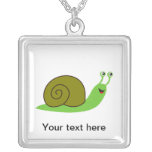 Sammy l'escargot de jardin vert bijouterie personnalisée