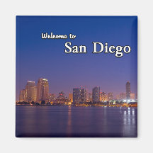 San Diego la nuit Aimant Pour Réfrigérateur