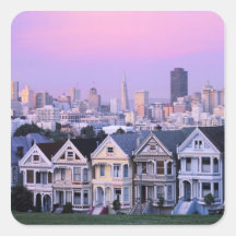 San Francisco, la Californie. Vue de victorien Autocollants