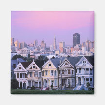 San Francisco, la Californie. Vue de victorien Aimants