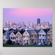 San Francisco, la Californie. Vue de victorien Posters