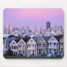San Francisco, la Californie. Vue de victorien Tapis De Souris