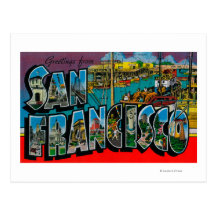 San Francisco, scènes de lettre de CaliforniaLarge Cartes Postales