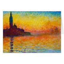 San Giorgio Maggiore au crépuscule Claude Monet Cartes De Vœux