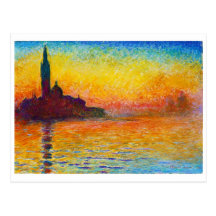 San Giorgio Maggiore au crépuscule Claude Monet Cartes Postales