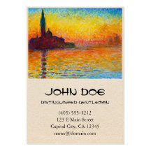 San Giorgio Maggiore au crépuscule Claude Monet Cartes De Visite Professionnelles
