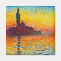 San Giorgio Maggiore au crépuscule Claude Monet Aimants