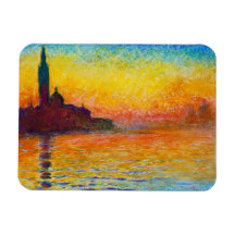 San Giorgio Maggiore au crépuscule Claude Monet Magnets Rectangulaire