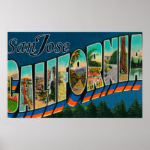 San Jose, scènes de lettre de CaliforniaLarge Affiche