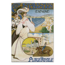 San Sebastian vintage Espagne Cartes De Vœux