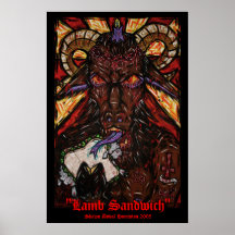 "Sandwich à agneau " Posters