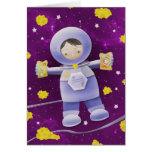 Sandwich à fromage de lune - cartes de voeux