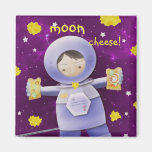 Sandwich à fromage de lune - magnet aimants pour réfrigérateur
