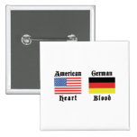 Sang américain d'Allemand de coeur Badges Avec Agrafe
