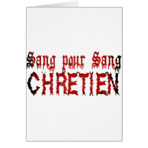 Sang versent a chanté Chrétien Cartes