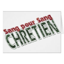 Sang versent a chanté Chrétien oblique Carte