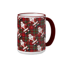Santa sur le plaid tasse à café