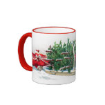 Santa tirant Noël drôle de Sleigh Mugs