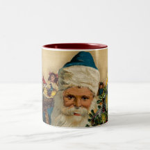 Santa vintage bonnes fêtes : Tasse de café