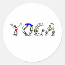 santé de forme physique de yoga autocollants