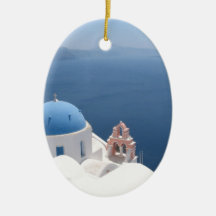 Santorini Grèce Décorations Pour Sapins De Noël