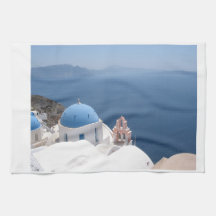 Santorini Grèce Serviettes Éponge