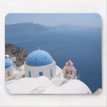 Santorini Grèce Tapis De Souris