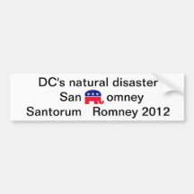 Santorum Romney Autocollant Pour Voiture