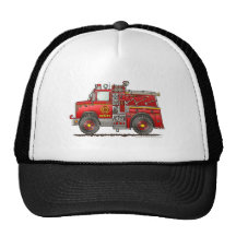 Sapeur-pompier de camion de pompiers de délivrance casquettes de camionneur