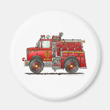 Sapeur-pompier de camion de pompiers de délivrance aimant