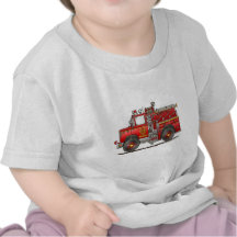 Sapeur-pompier de camion de pompiers de délivrance t-shirts
