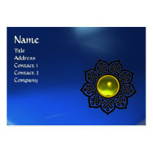 Saphir bleu de MONOGRAMME CELTIQUE de FLEUR, topaz Modèle De Carte De Visite