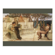 Sappho et Alcaeus par monsieur Lawrence Alma Tadem Carte Postale