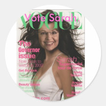 Sarah-Palin-Mode, vote Sarah Adhésifs Ronds