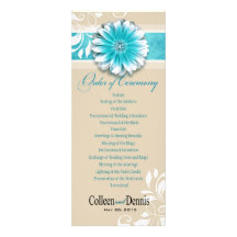 Sarcelle d'hiver de programme de mariage du roulea invitations personnalisées