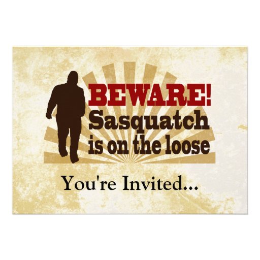 Sasquatch sur le lâche invitation