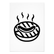 Saucisse de BBQ de gril Invitations