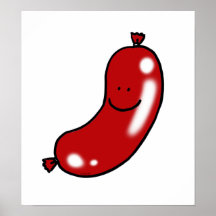 Saucisse mignonne poster