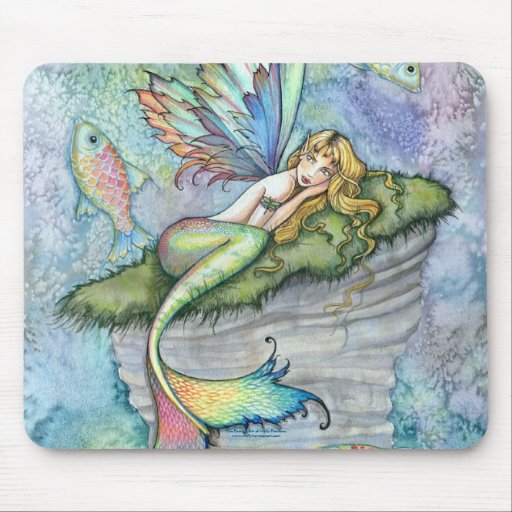 Saut des poissons Mousepad de sirène de carpe Tapis De Souris