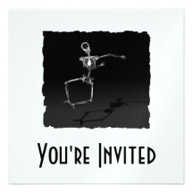 SAUT SQUELETTIQUE B&W DE JOIE DE RAYON X INVITATIONS PERSONNALISABLES