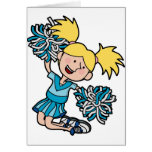sauter cheerleading de fille dans le ciel cartes de vœux