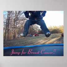 Sautez pour le cancer du sein ! ! posters
