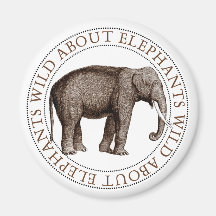 Sauvage au sujet des éléphants aimants pour réfrigérateur